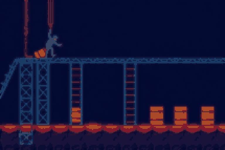 Barrel Climb — Climb the girders, dodge the barrels