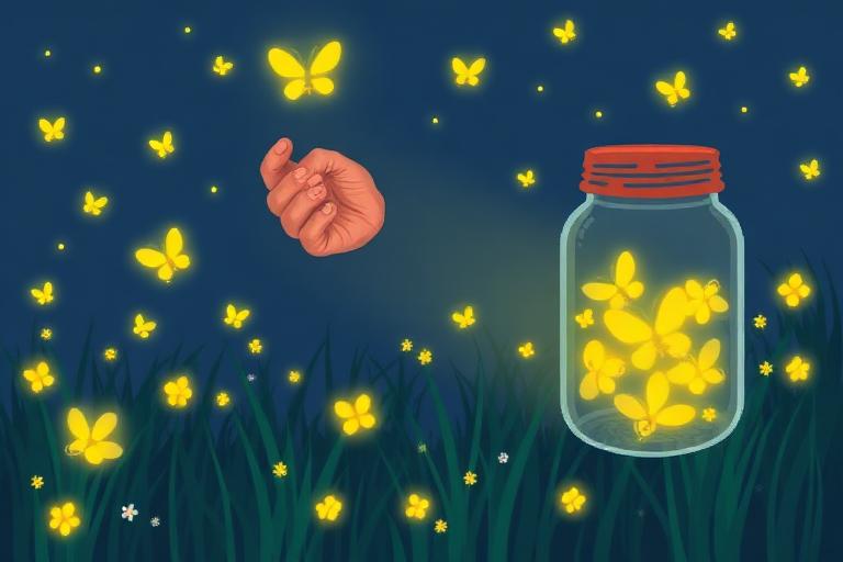 Firefly Jar — Close your fist around a firefly to catch it